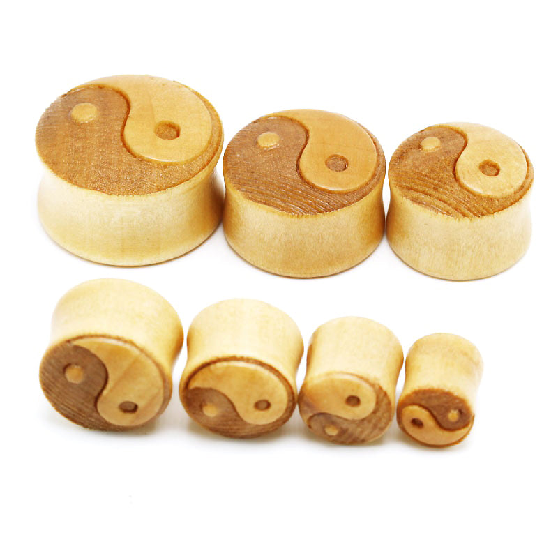 1 PC Bamboo Wood Ear Plugs Jewelry Gauges / Tai Chi Flesh Tunnel Expander