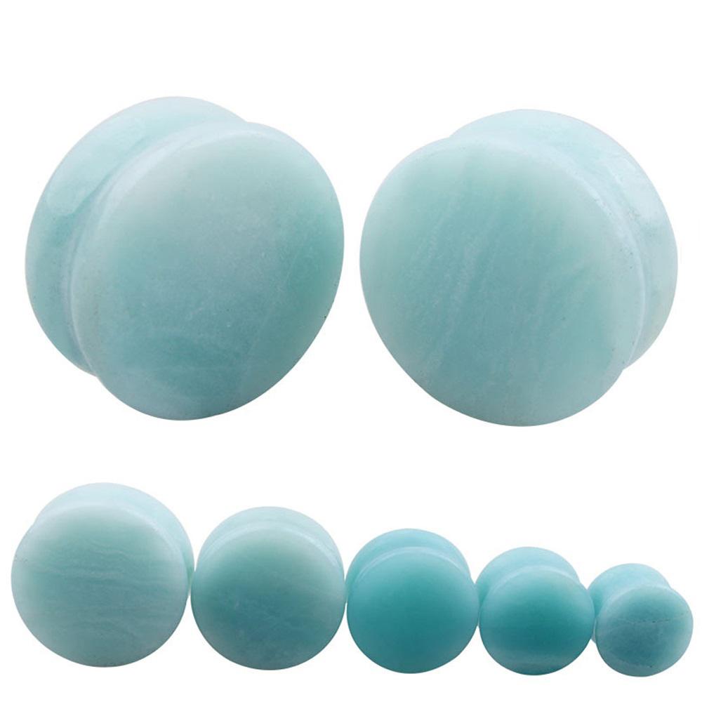 1PC Stone Ear Plugs / Gauges Earrings Flesh Tunnel Piercing / Amazonite Expander Body Jewelry