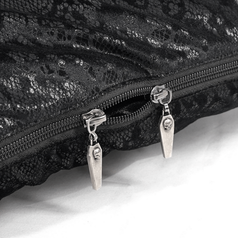 2-in-1 Cushion Blanket with Baroque Ornaments / Cosy Gothic Black Pillow & Blanket