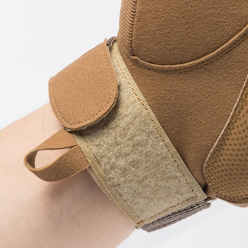 Army Men Tactical Gloves / Sports Half Finger Military Combat Anti-Slip Carbon Fiber Shell Rock