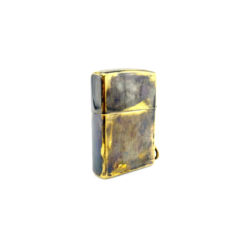 Brass Portable Case For Lighter With Samurai Skull Design / Rock Style Accessories