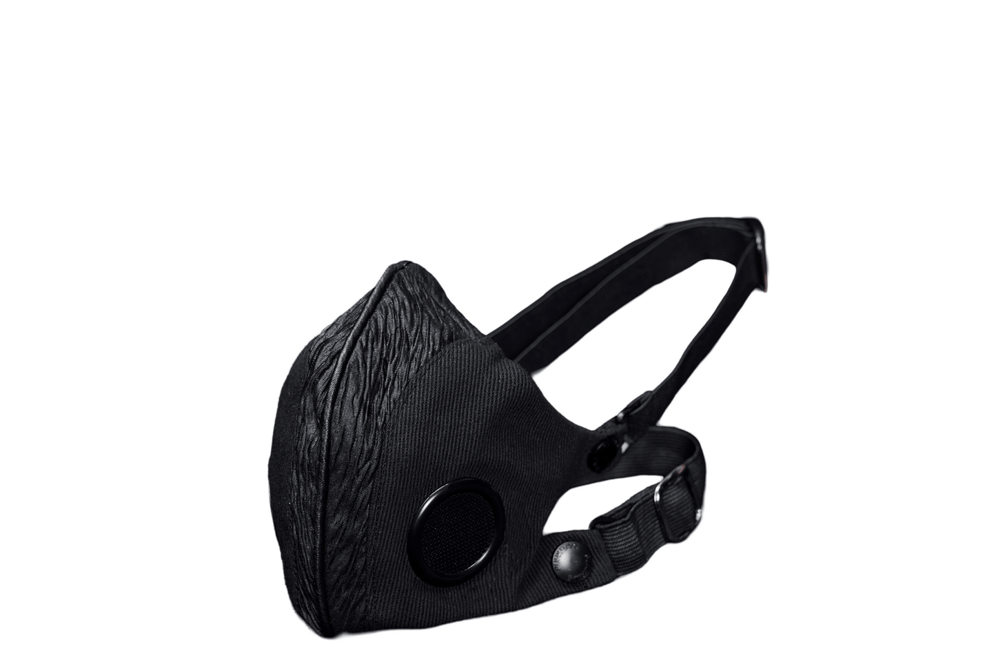 Breathable Black Punk Mask with Adjustable Buckle