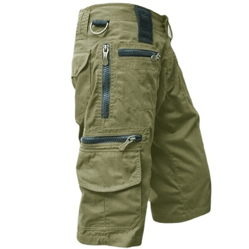 Casual Calf-Length Pants for Men / Multi Pocket Military Shorts