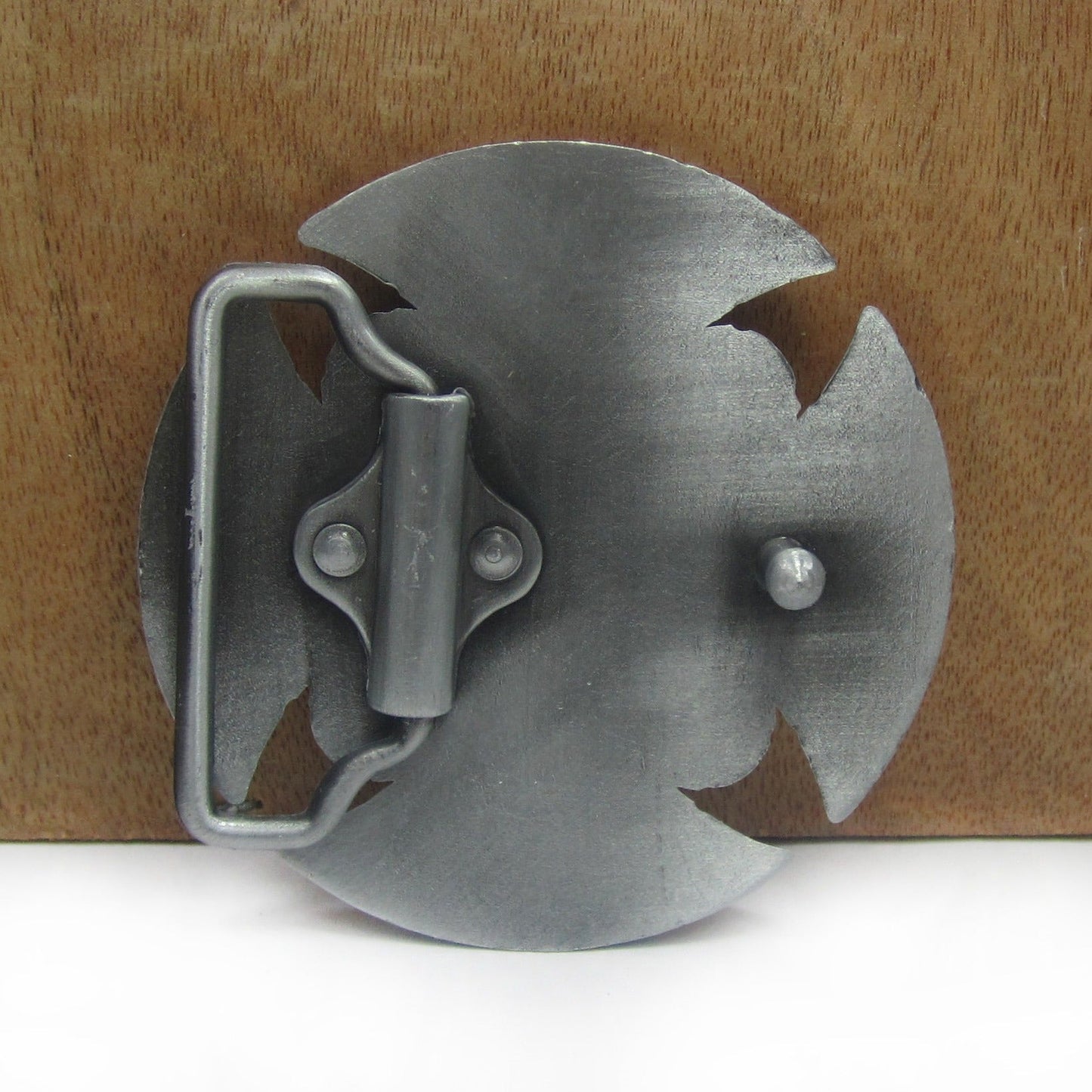 Celtic Cross Belt Buckle / Handmade Antique Silver Color Round Belt Buckle