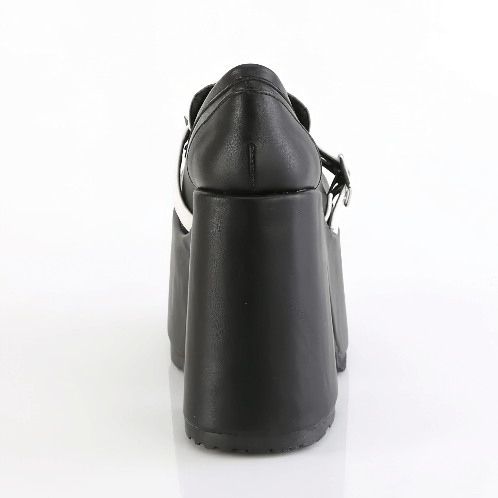 DEMONIA Chunky Platform Loafers with Silver Spikes