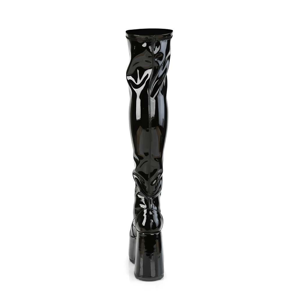 DEMONIA Statement Thigh-High Boots with Bold Platform