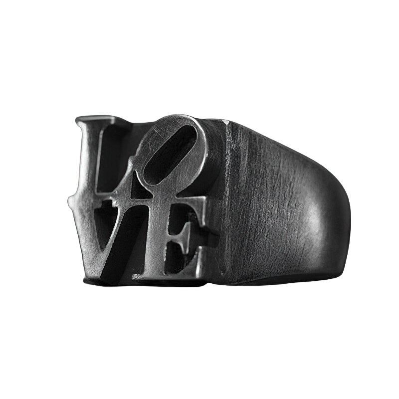 Elegant Unisex Gothic Ring / Stainless Steel Dark Gray Jewelry / Vintage Ring