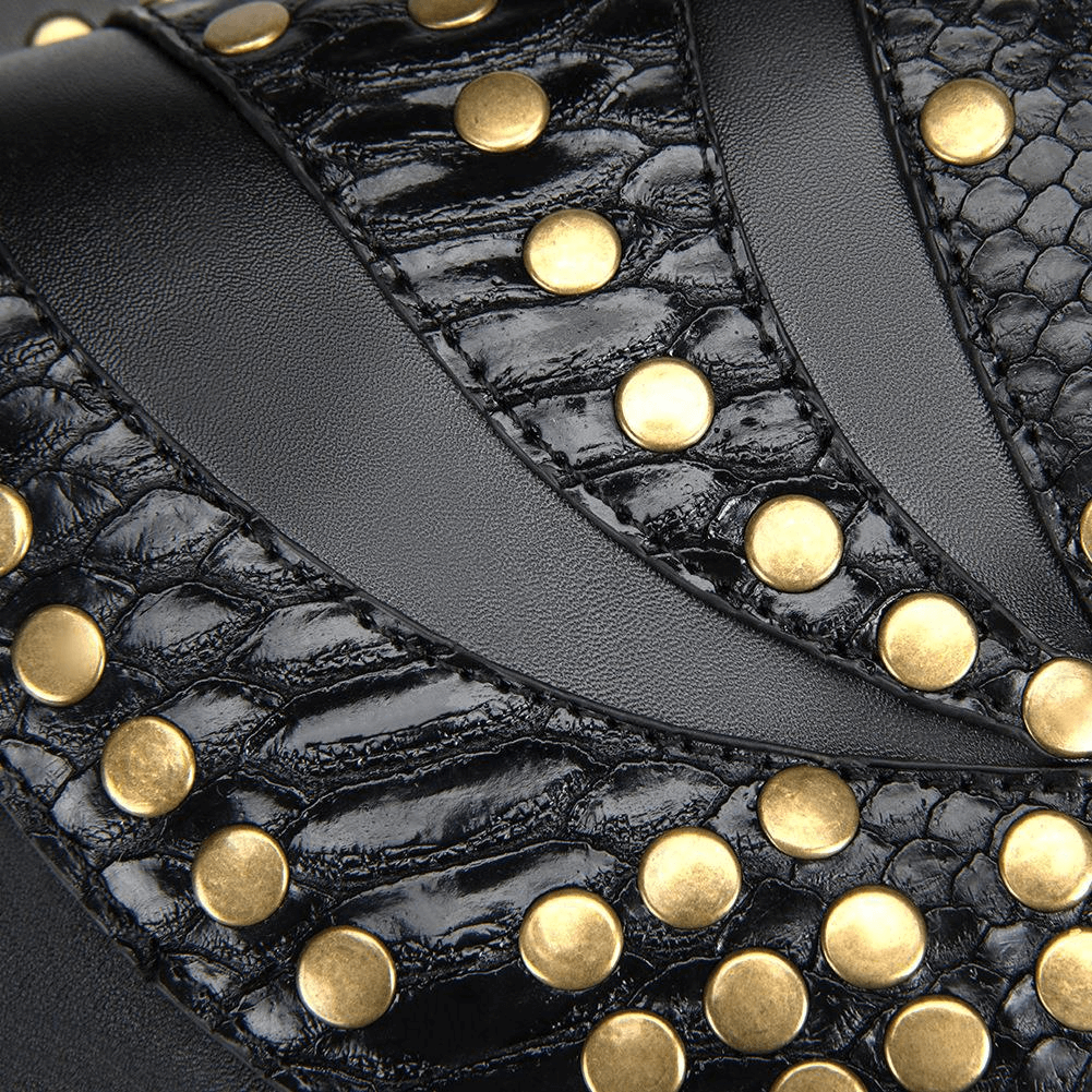 Fashion Motorcycle Waist Leg Bag / Steampunk Chest Bag with Rivets