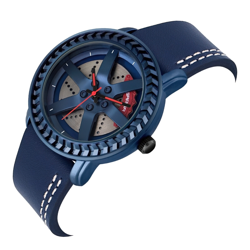 Fashion Waterproof Watch Of Brake Disc And Wheel Design For Men / Stylish Accessories
