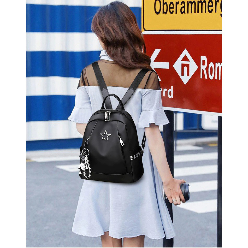 Fashion Women's Travel PU Leather Backpack / Large-Capacity Female Shoulder Bag