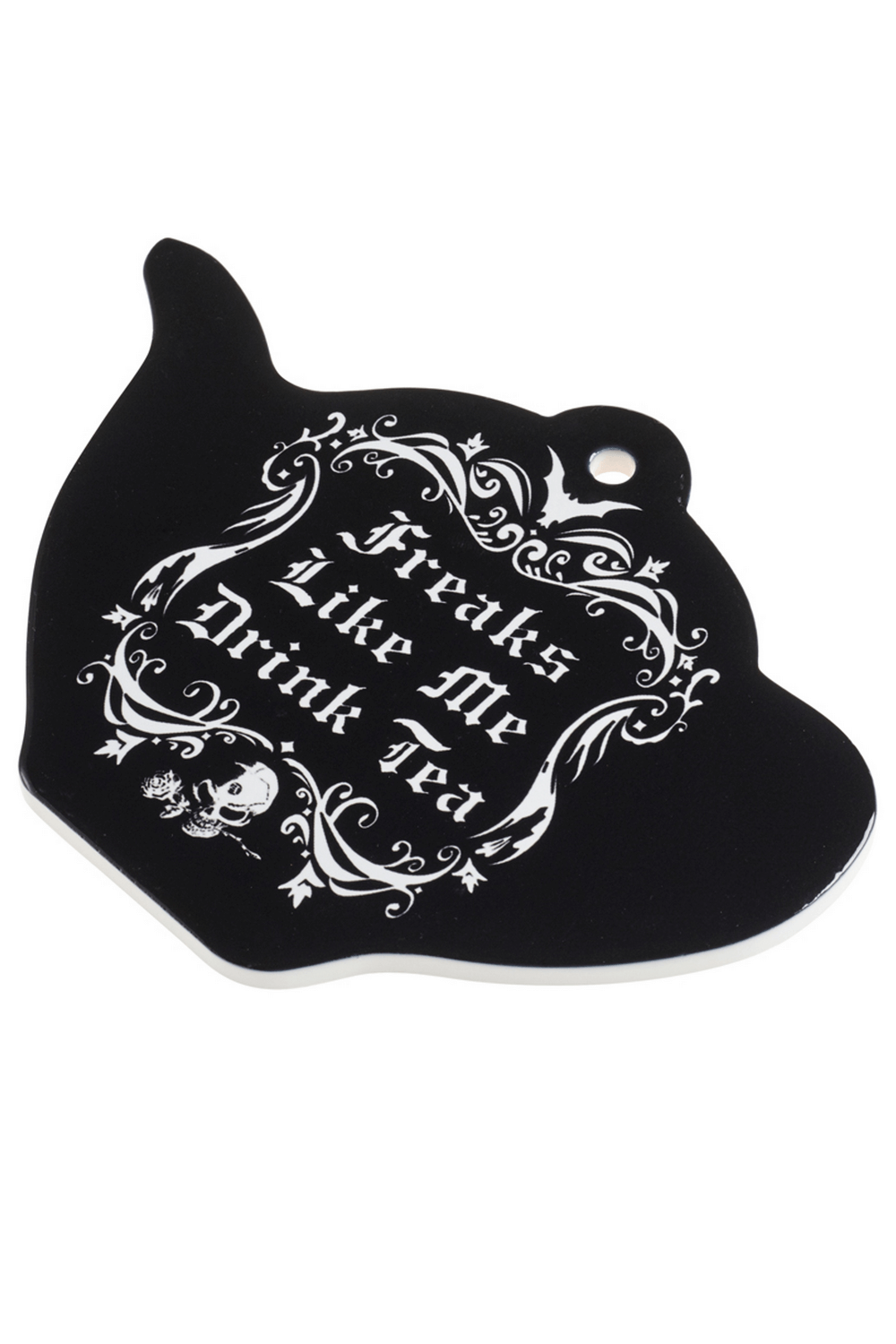 "Freaks Like Me Drink Tea" Coaster - Gothic Teapot Design