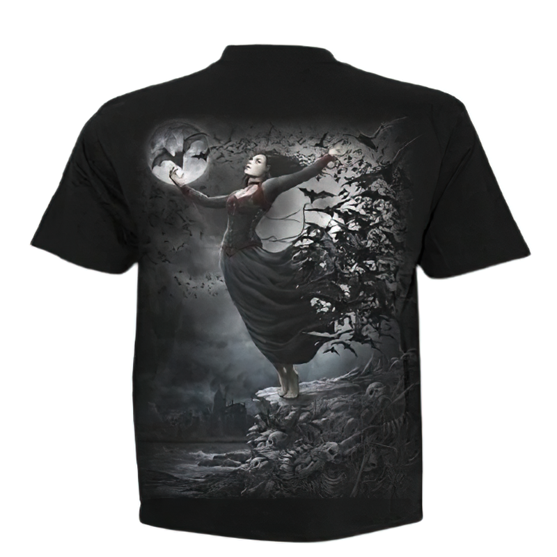 Gothic Fashion T-shirt with 3D Print kazhan Skull / Black T-Shirts Short Sleeve and Round Neck