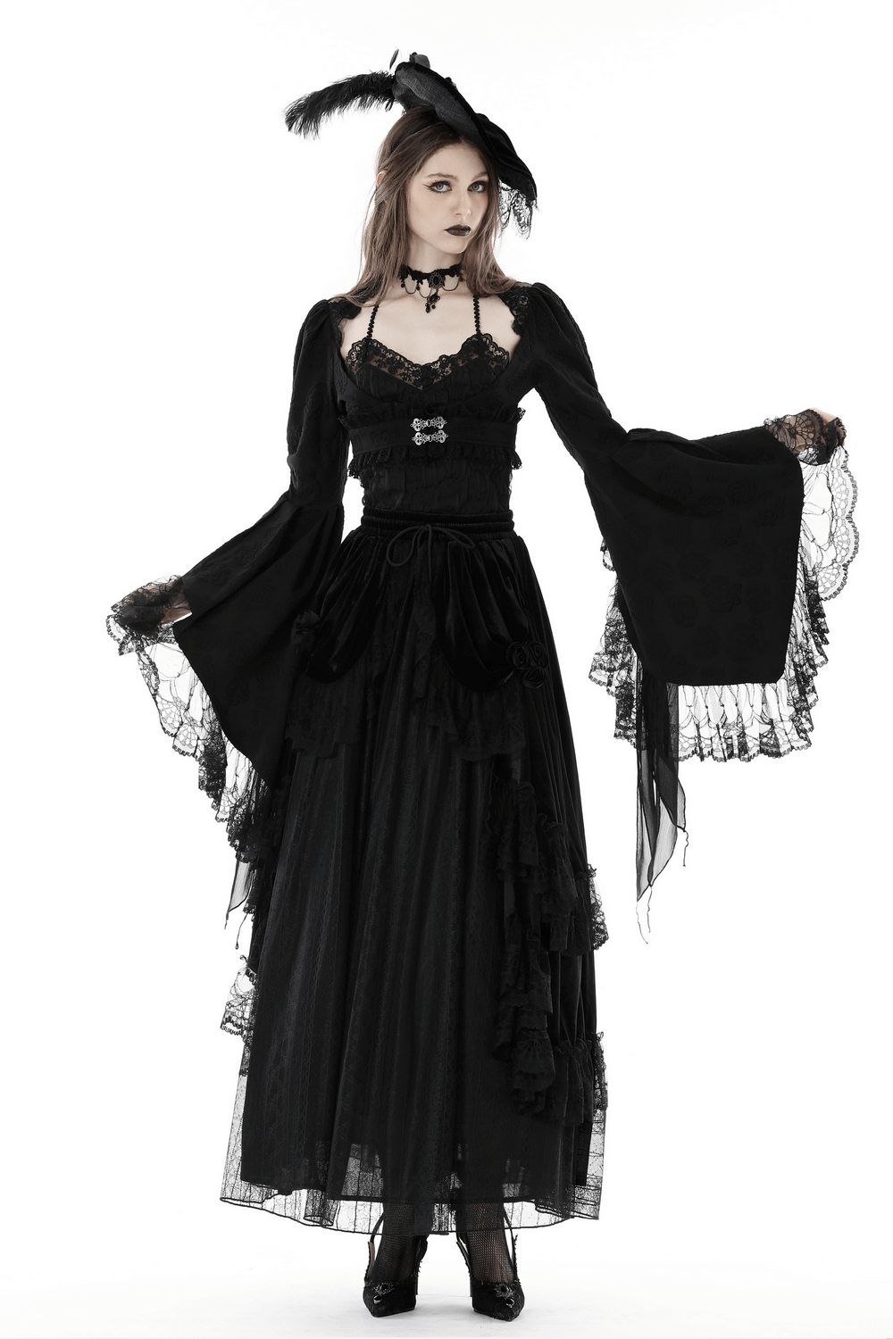 Gothic Lace Bolero - Intricate Evening Elegance