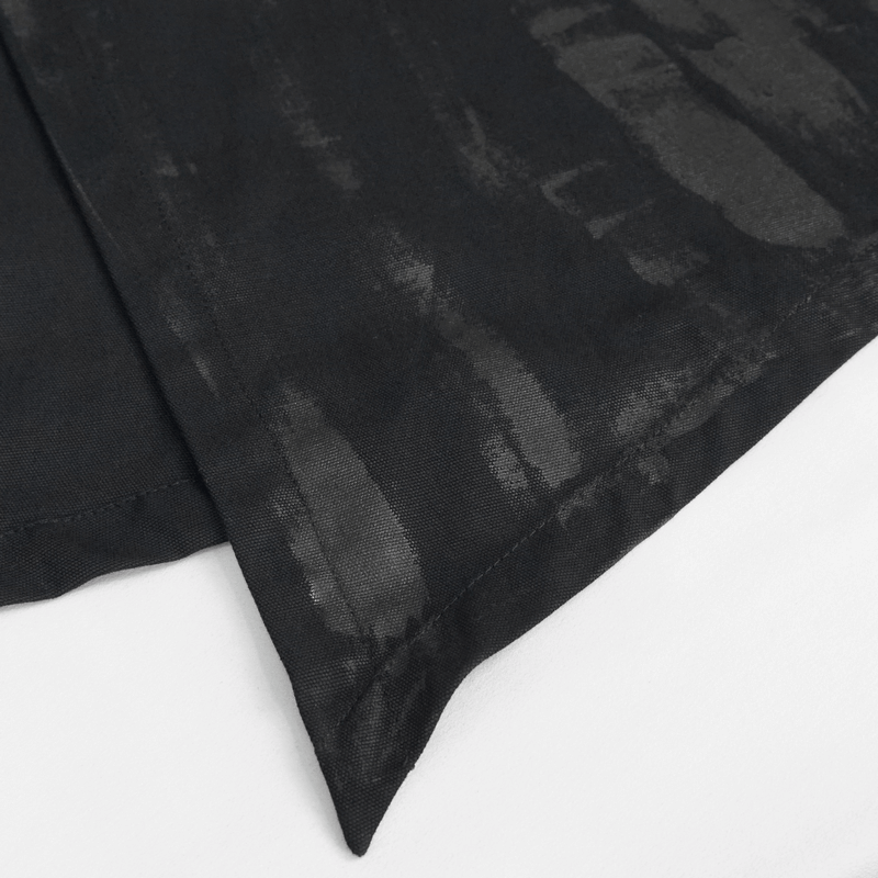 Gothic PU Leather Belt Half Skirt For Men / Punk Rock Male Kilt with Rivet and Clasp Accents