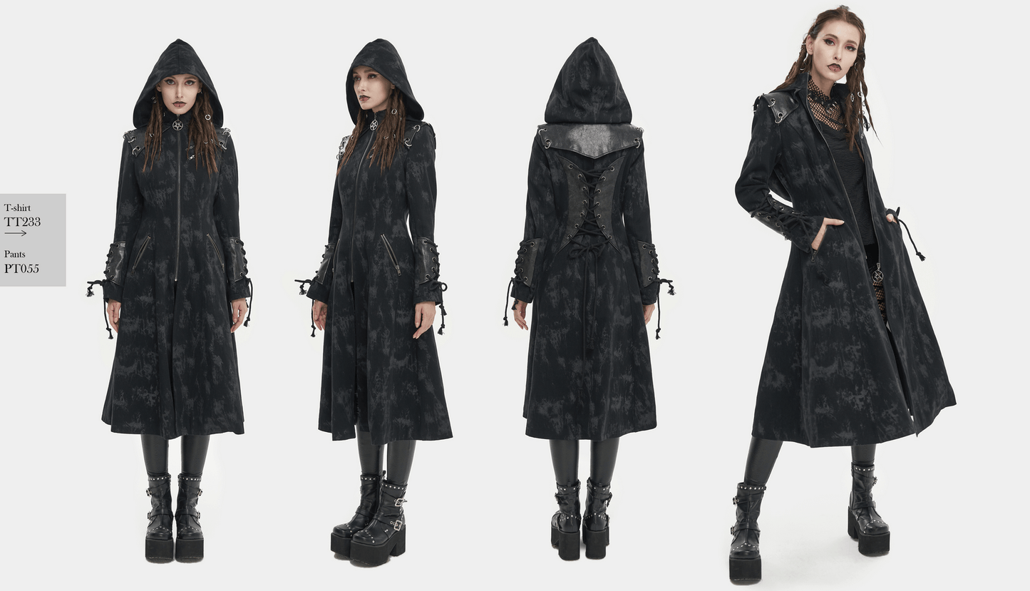 Gothic Women's Hooded Coat / Dark and Edgy Style for Fashionable Women
