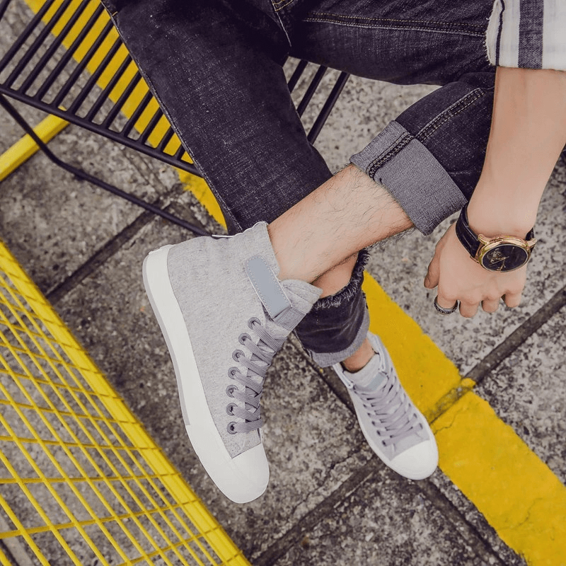 High Top Sneakers for Women / Women's Lace-Up Trainers in 2 Variants