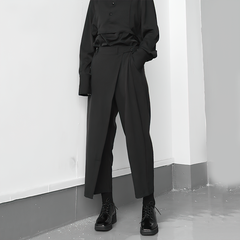 High Waist Elastic Black Long Trousers / Fashion Women's Tide Pants