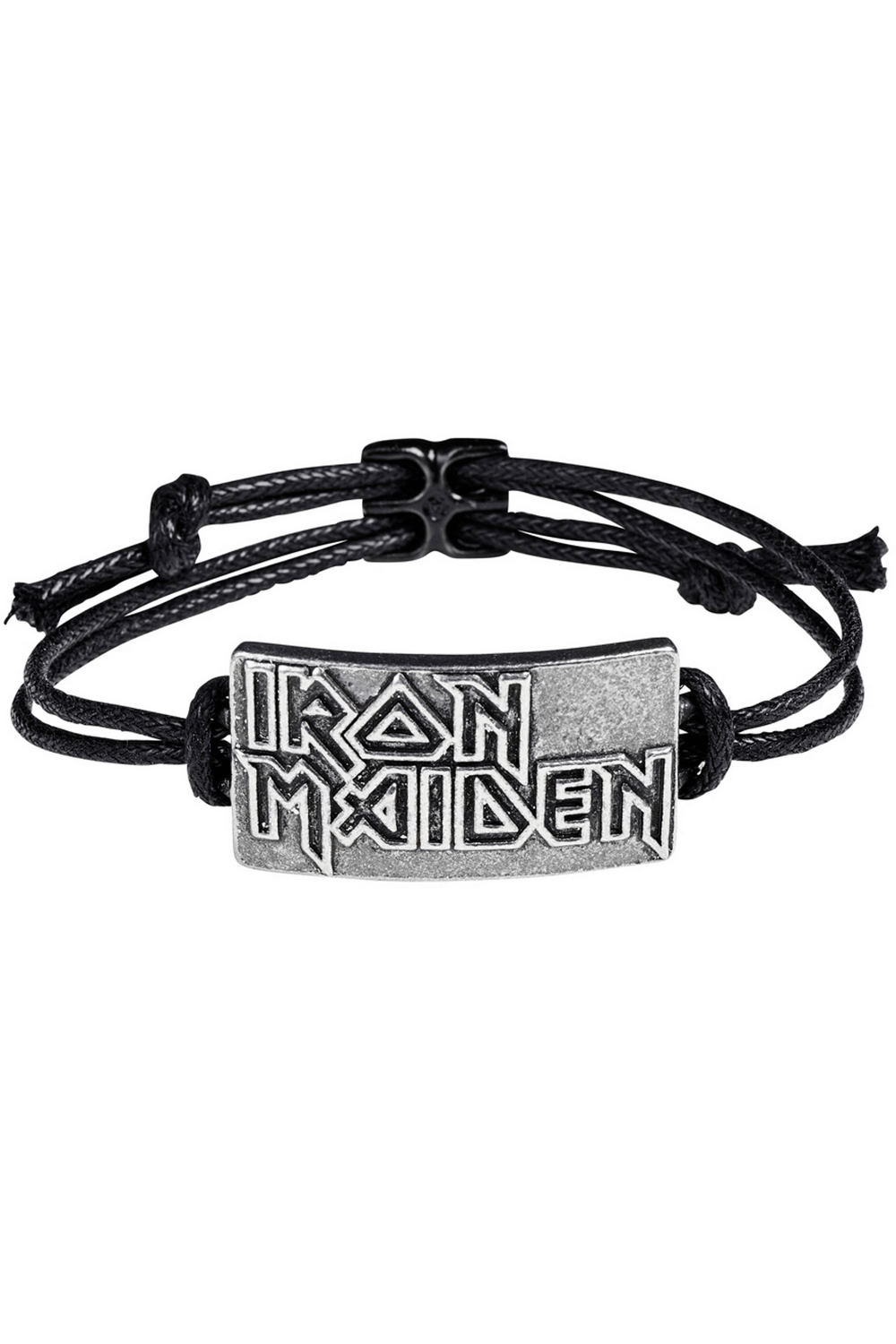 Iron Maiden Logo Bracelet on Adjustable Black Cord