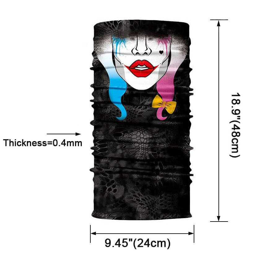 Magic Scarf-Balaclava for Neck / Ghost Skull Face Cover / Biker Bandanas Headwear #15