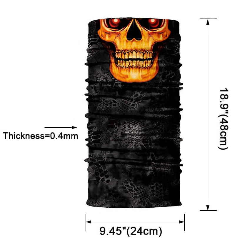 Magic Scarf-Balaclava for Neck / Ghost Skull Face Cover / Biker Bandanas Headwear #5