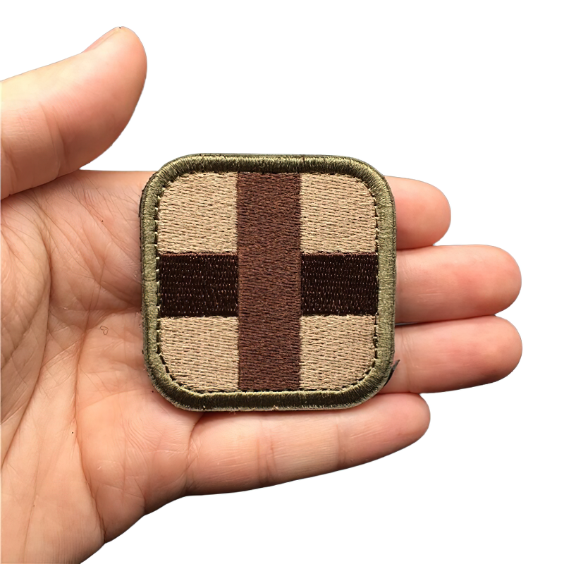 Medical Military Embroidered / Unisex Tactical Patch / Multicolor Medical Cross Patch