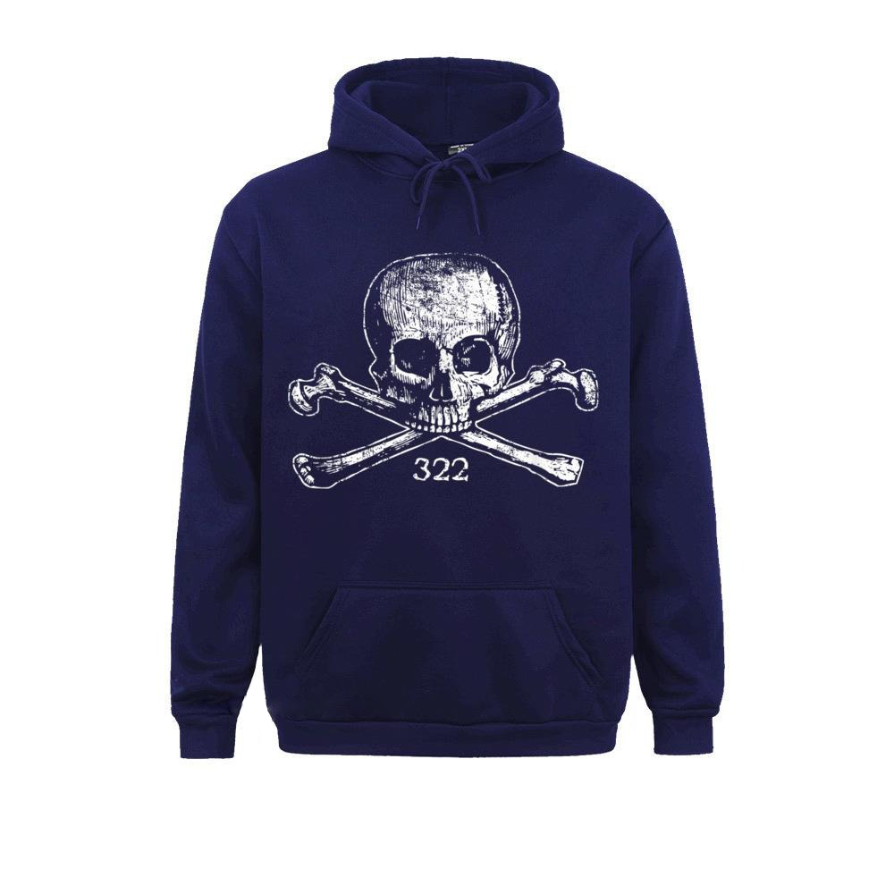 Men's Oversize Hoodie With Skull Print / Punk Style Hoodie / Male Skeleton Clothing