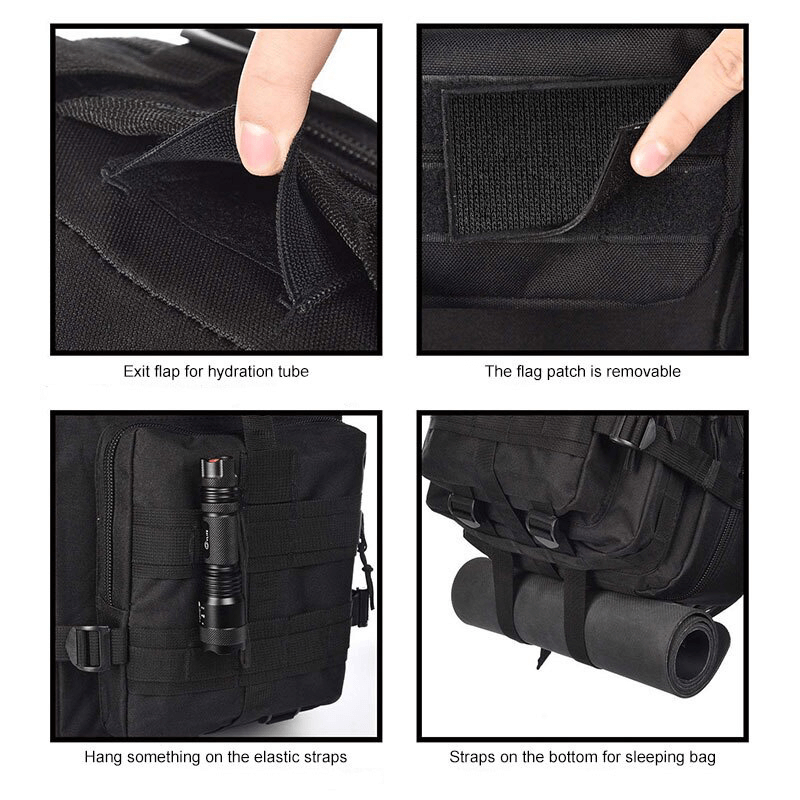 Military Tactical Backpack with Lots of Pockets / Unisex Waterproof Camping Bags