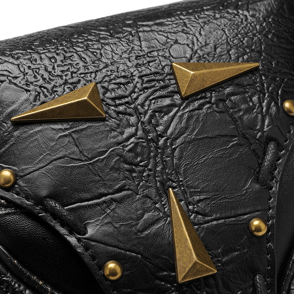 Motorcycle Crossbody Bag for Women / Gothic Mobile Phone Bag