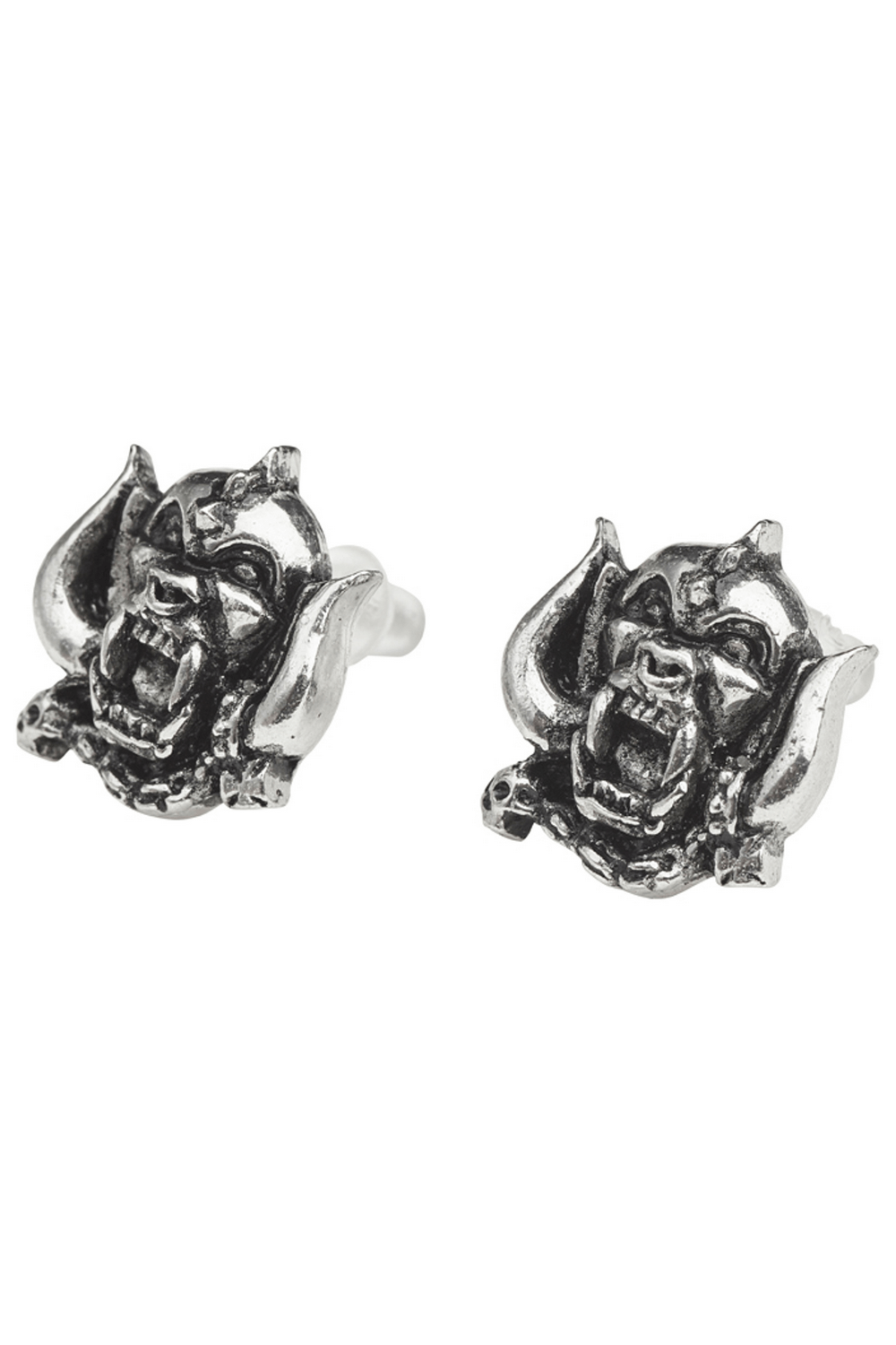 Motorhead Snaggletooth Warpig Skull Stud Earrings