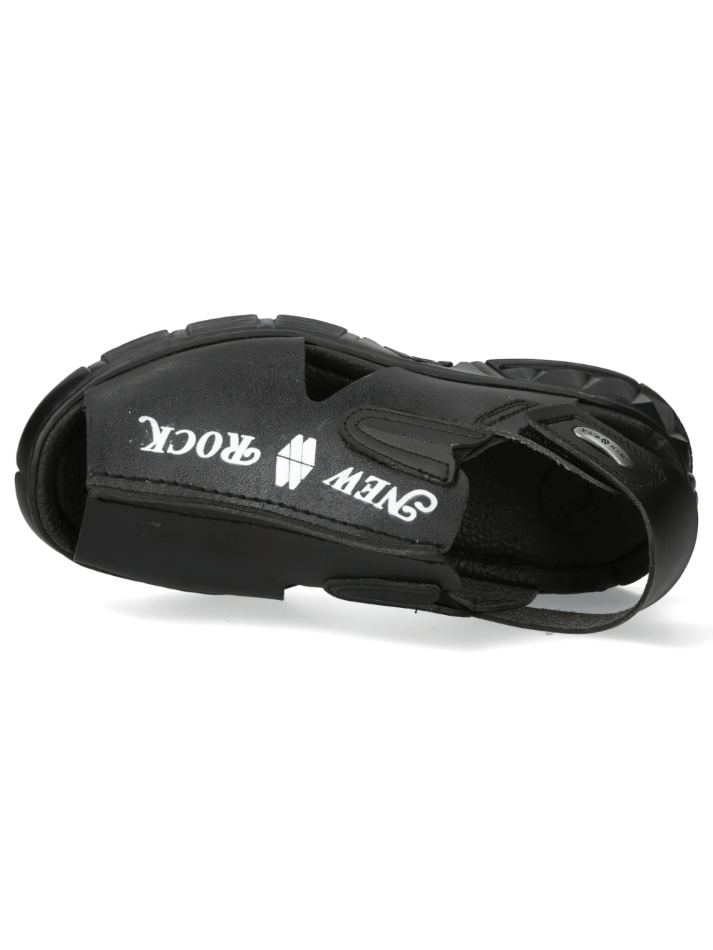 NEW ROCK Black Synthetic Straps Sandals for Men