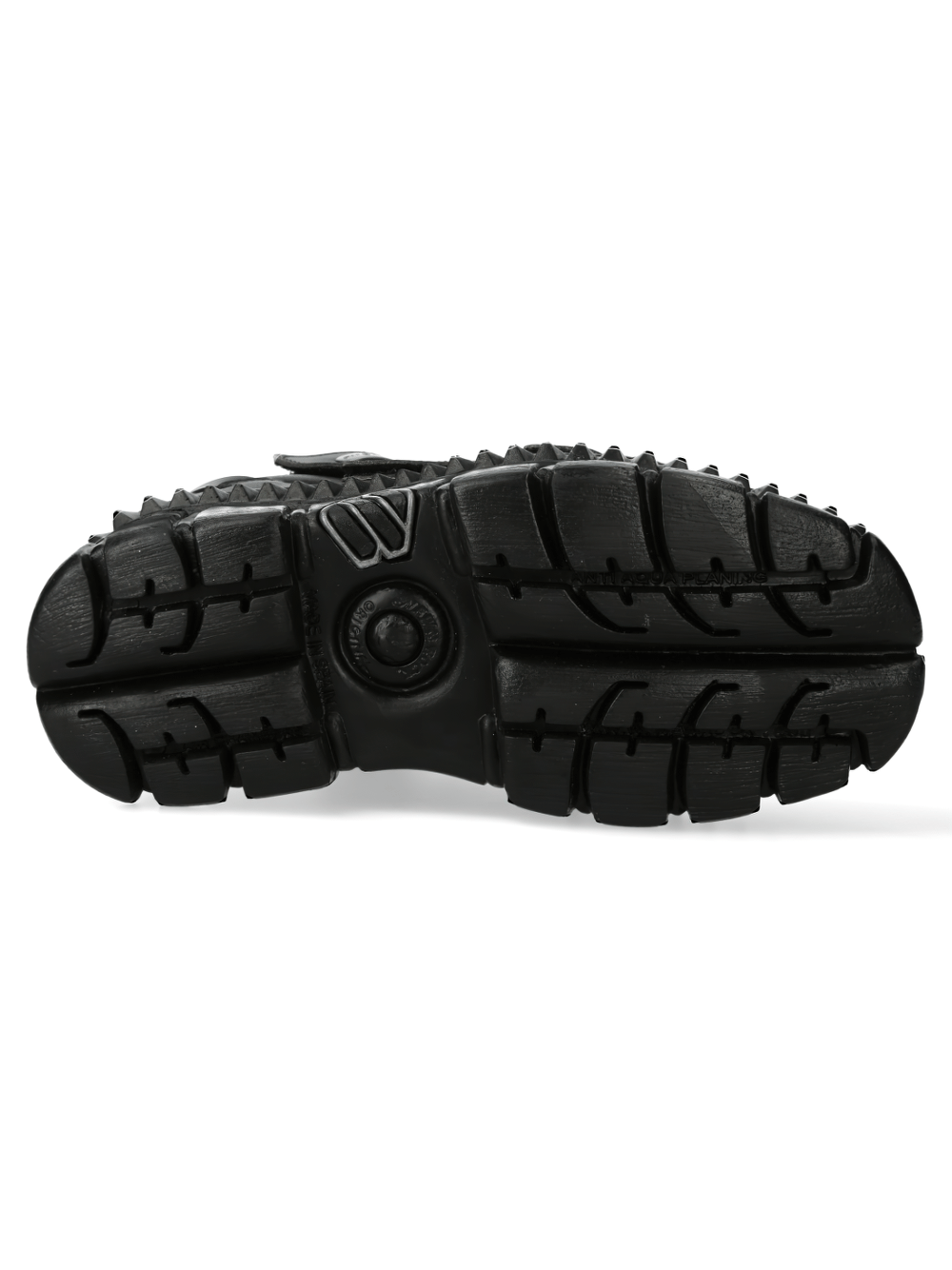 NEW ROCK Women's Bold Black Strap-Detail Ankle Boots for Rock Style