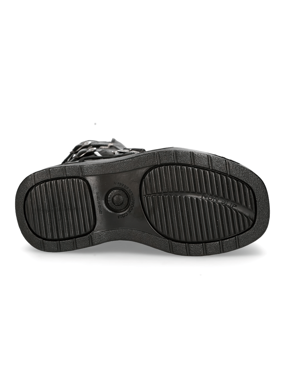 NEW ROCK Women's Cyberpunk Buckled Platform Boots