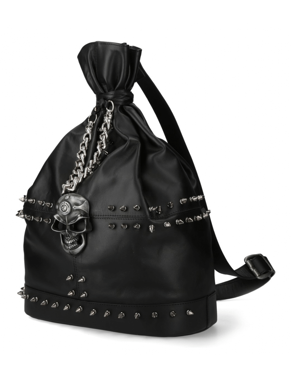 NEW ROCK Gothic Skull Chain Backpack with Studded Accents