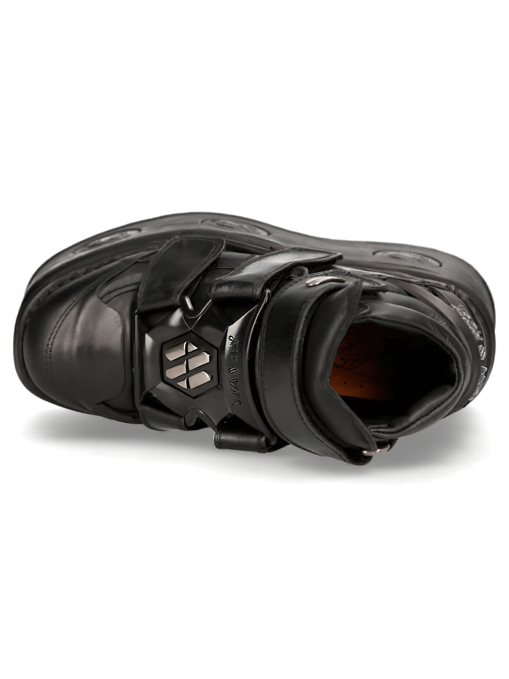 NEW ROCK Women's Leather Ankle Boots with Secure Velcro Closure