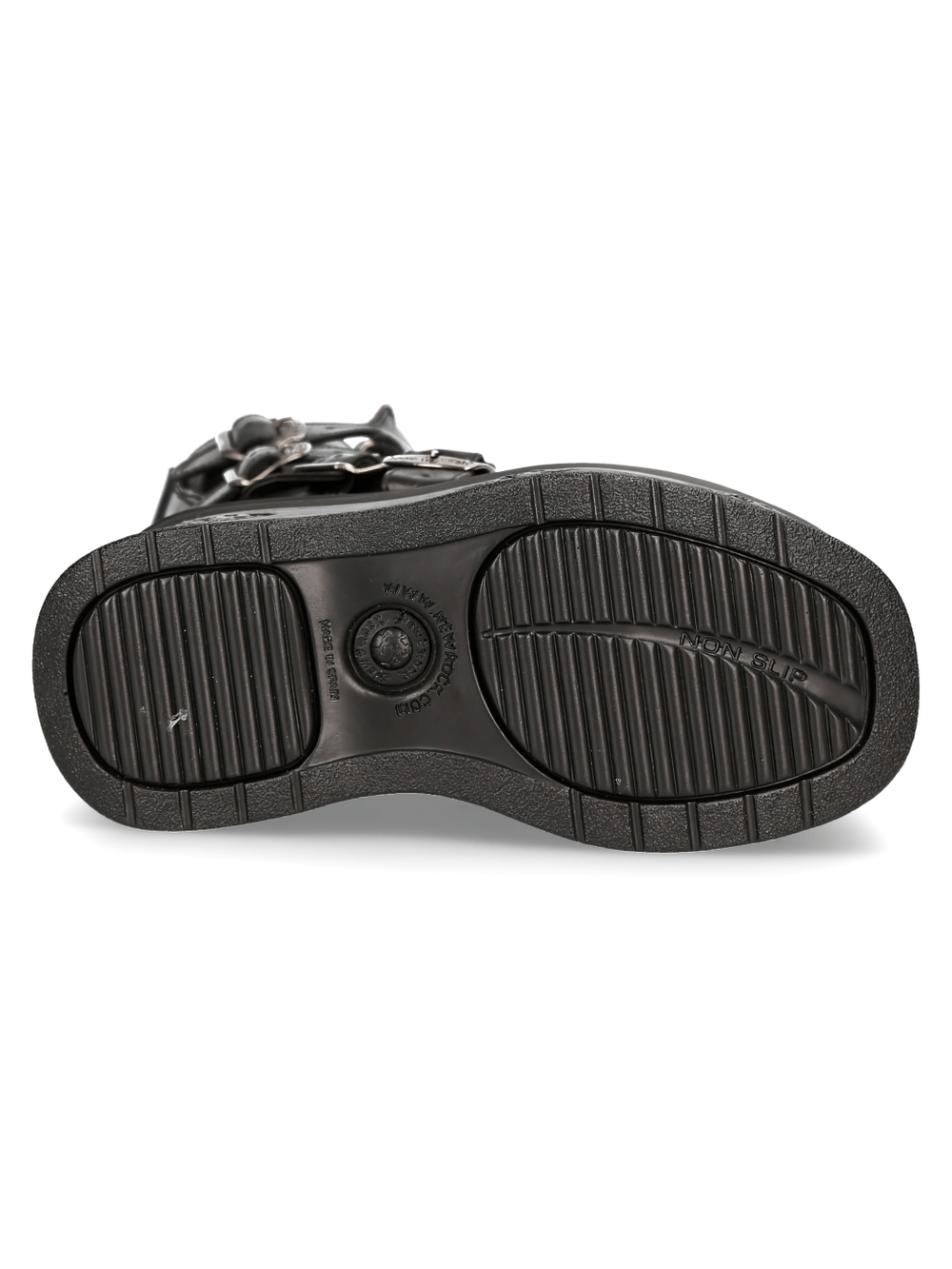 NEW ROCK Men's Platform Boots with Buckles and Lace-Up Design