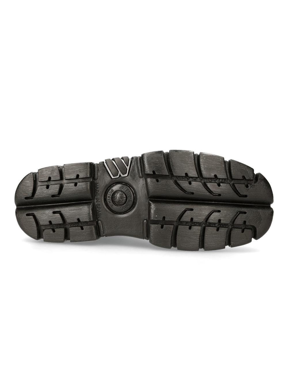 NEW ROCK Men's Rugged Black Leather Lace-Up Ankle Boots