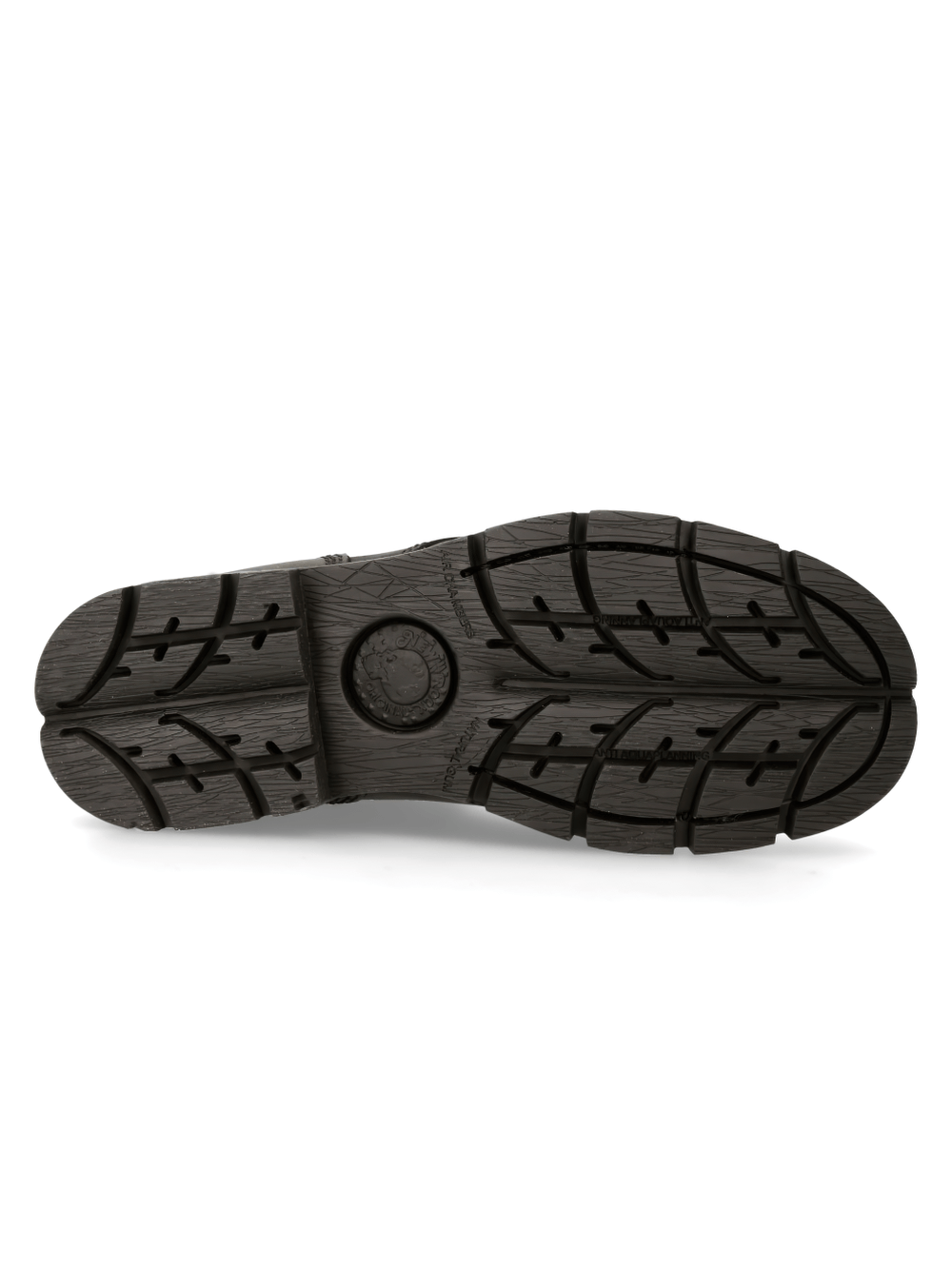 NEW ROCK Men's Rugged Lace-Up Black Tactical Leather Boots