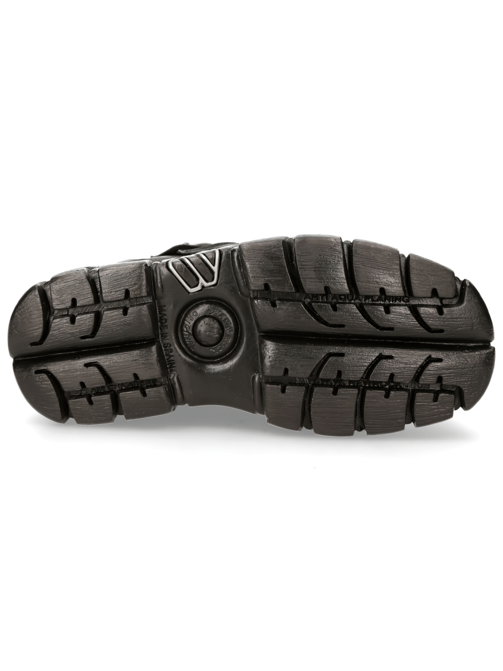 NEW ROCK Men's Leather Ankle Boots with Metallic Details