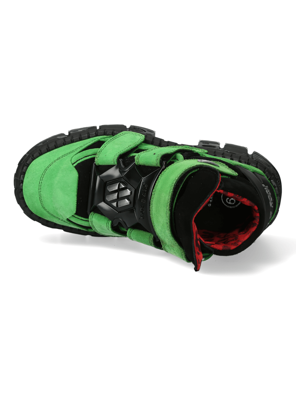 NEW ROCK Women's Velcro Straps Cow Leather Ankle Boots