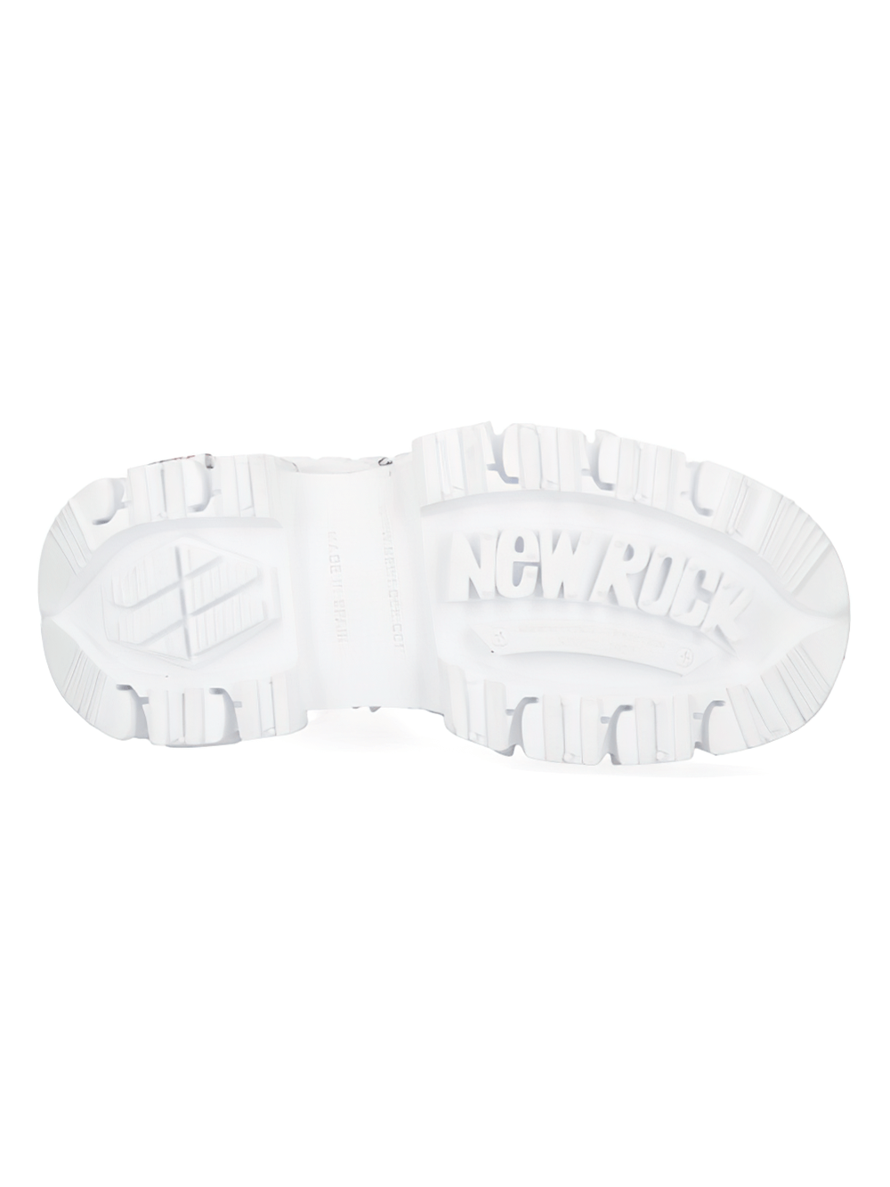 NEW ROCK Men's White Punk Lace-Up Boots with Custom Patches