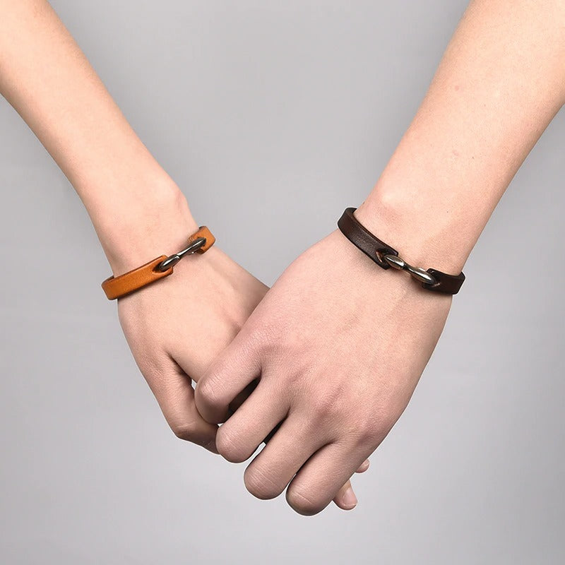 Original Style Bracelets for Men and Women / Vintage Black/Brown Genuine Leather Bracelet