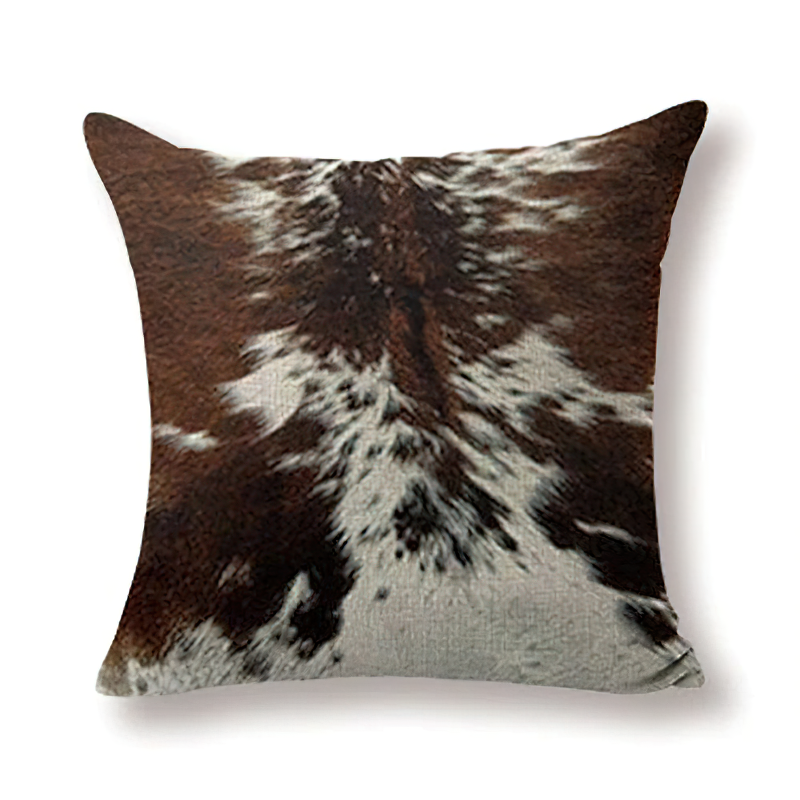 Pillowcase from cow fur for a home decor / Throw Pillows for Sofa with Double-sided Printing