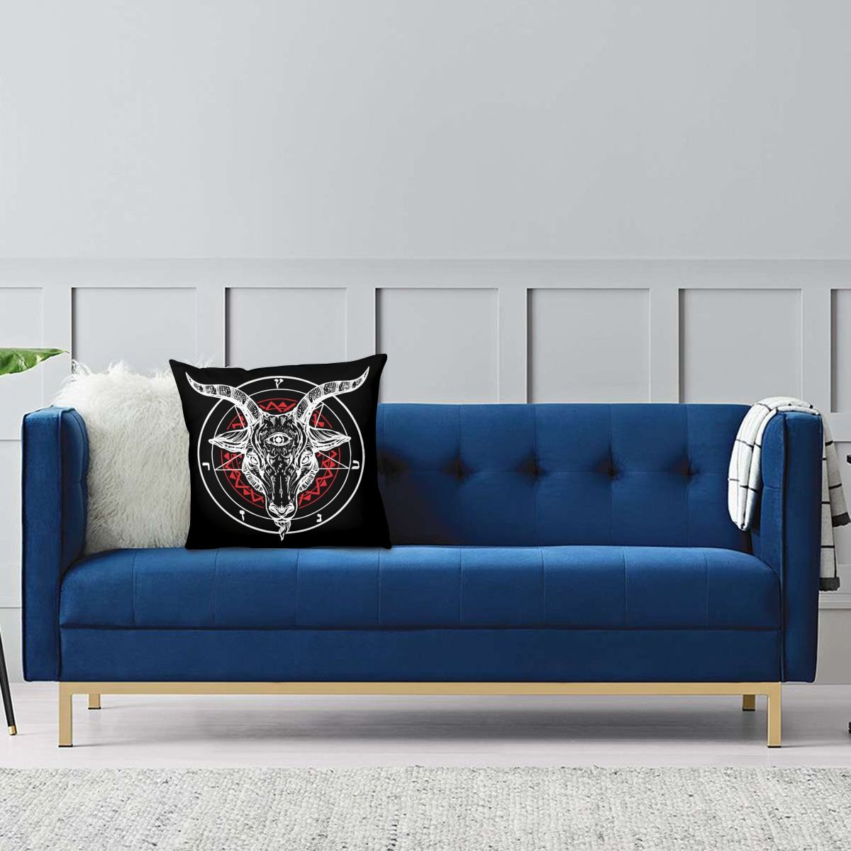Pillowcover with print Satanic Goat / Decoration Pillow for Sofa with Double-sided Printing