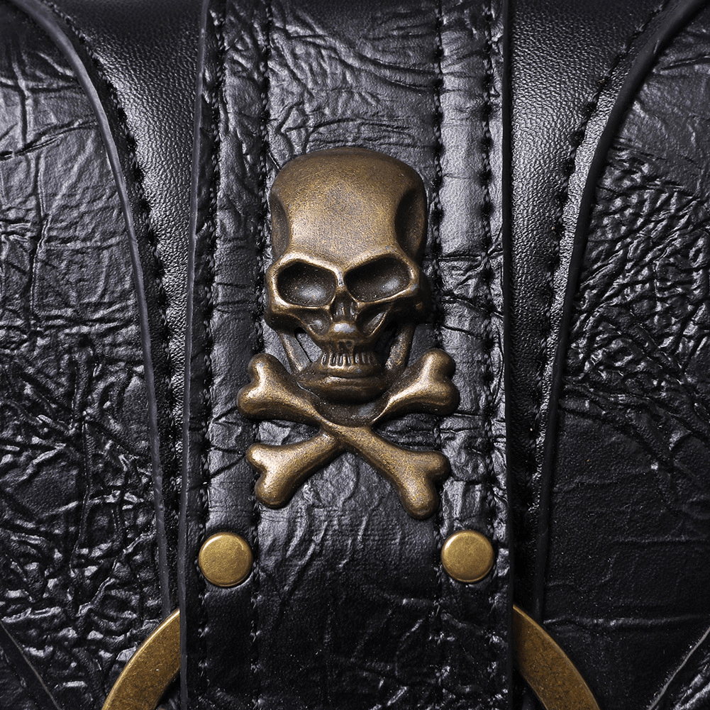 Punk Heavy Metal Biker Waist Bag / Gothic Retro Motorcycle Shoulder Bag