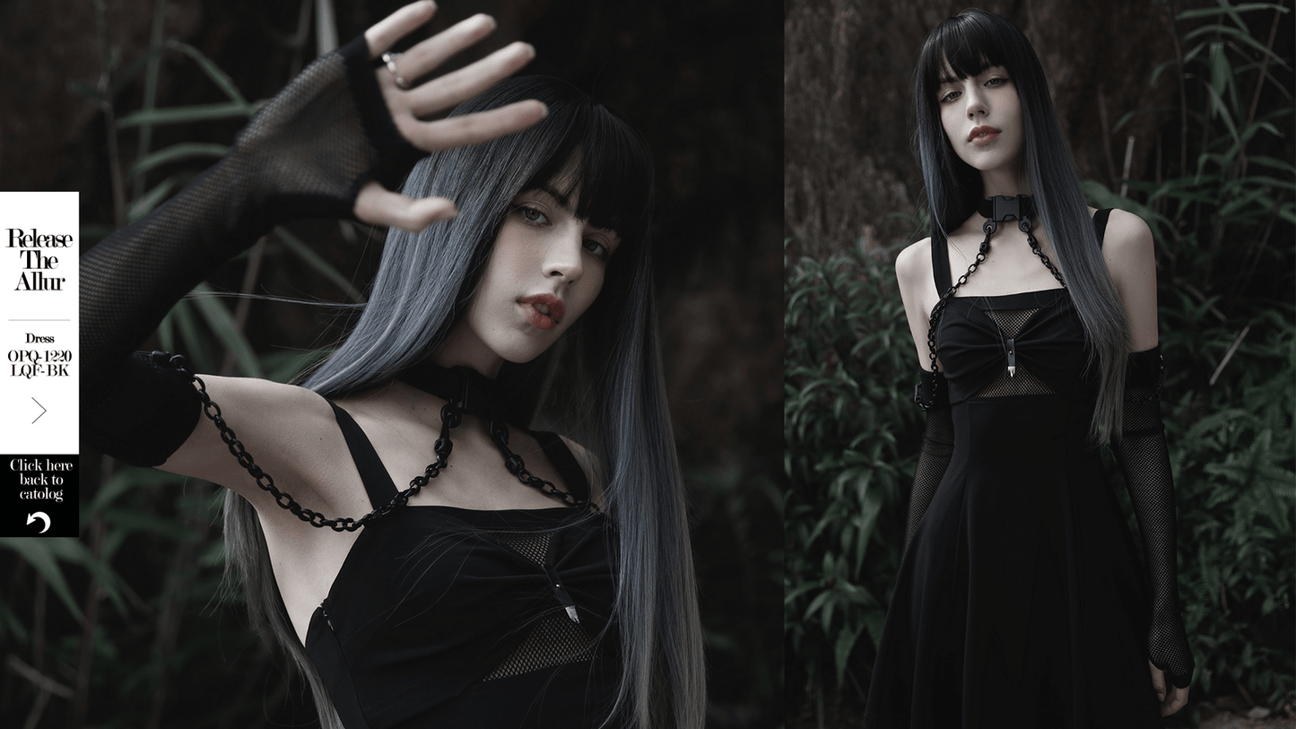 Punk Style Elastic Gauze Choker and Arm Sleeves