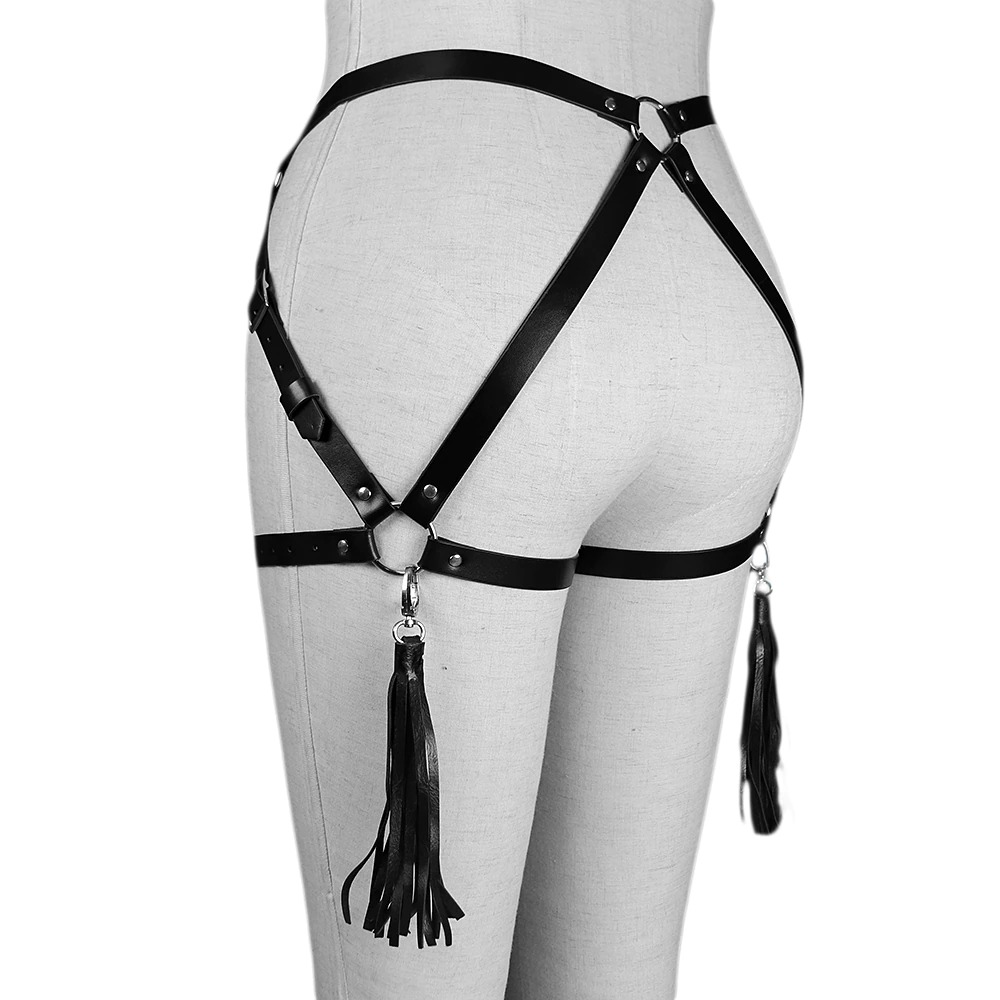 Sexy Gothic Harness for Woman / Erotic Bondage Garter Belt for Legs