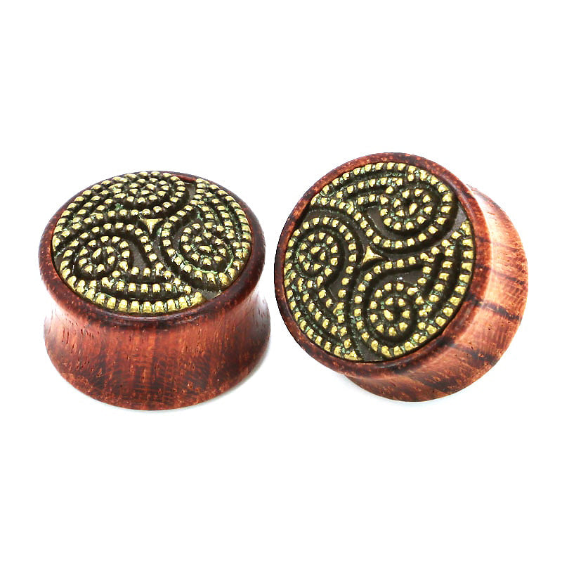 1 PC Bamboo Wood Ear Plugs Jewelry Gauges / Flesh Tunnel Expander with Wing