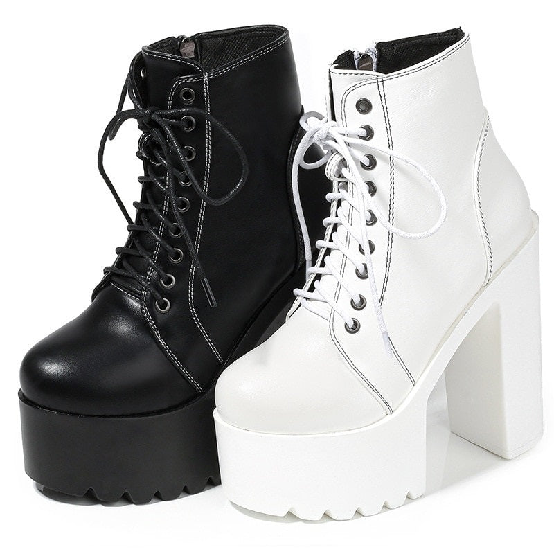 15cm High Heels Ankle Boots / Women's Goth Shoes