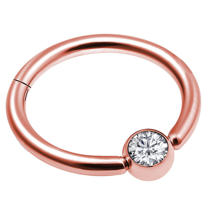 1PC Double Layers Steel Clicker Segment Nose Hoop Rings / Unisex Hinged Ear Nose Piercing