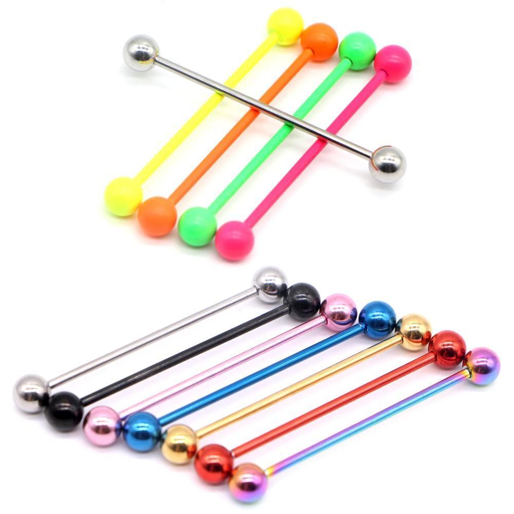 1PC Long Stainless Steel Industrial Piercing / Ear Cartilage Jewelry / Earring Straight Barbell